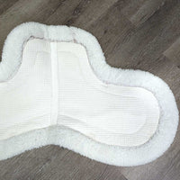 Waffle Fitted Fleece Hunter Saddle Pad *gc, clean, clumpy, thin & rubbed edges, olderf
