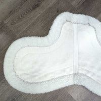 Waffle Fitted Fleece Hunter Saddle Pad *gc, clean, clumpy, thin & rubbed edges, olderf
