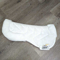 Quilt Fleece Half Pad, rolled edge, mesh spine *vgc, clean, puckers, stains, mnr clumpy
