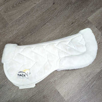 Quilt Fleece Half Pad, rolled edge, mesh spine *vgc, clean, puckers, stains, mnr clumpy
