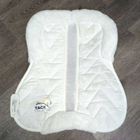Quilt Fleece Half Pad, rolled edge, mesh spine *vgc, clean, puckers, stains, mnr clumpy
