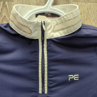 SS 1/4 Zip Show Shirt, bling *vgc, clean, missing bling, mnr hair
