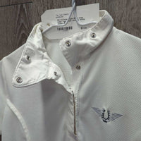 SS 1/4 Snap Show Shirt, snap collar *vgc, clean, threads
