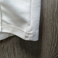 JUNIORS SS Show Shirt, 1/4 Snap Up, snap collar *vgc/gc, seam puckers, puckered, curled & folded collar

