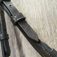 Monocrown Rsd/Padded Bridle, Bling, Cotton Web Reins *vgc/xc, mnr dirt, loose keepers & hairy seams
