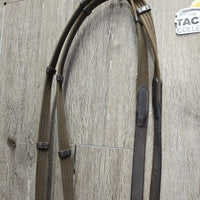 Monocrown Rsd/Padded Bridle, Bling, Cotton Web Reins *vgc/xc, mnr dirt, loose keepers & hairy seams
