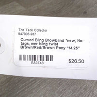 Curved Bling Browband *new, No tags, mnr bling twist
