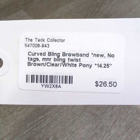 Curved Bling Browband *new, No tags, mnr bling twist
