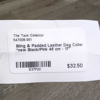 Bling & Padded Leather Dog Collar *new
