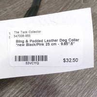 Bling & Padded Leather Dog Collar *new
