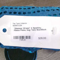 "Glamour Wraps" 4 Sparkley Fleece Polos, bag *new

