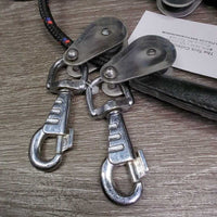 Narrow Nylon web & Rope Double Lungeing System, 6 Snaps, 6 Pulleys *new, residue, film
