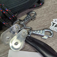 Narrow Nylon web & Rope Double Lungeing System, 6 Snaps, 6 Pulleys *new, residue, film
