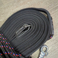 Narrow Nylon web & Rope Double Lungeing System, 6 Snaps, 6 Pulleys *new, residue, film
