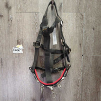 Wide Thick Nylon Web Nutcracker Lungeing Cavesson *gc, older, dirty, hairy, rubs, stains, mnr rust
