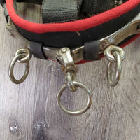 Wide Thick Nylon Web Nutcracker Lungeing Cavesson *gc, older, dirty, hairy, rubs, stains, mnr rust

