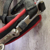 Wide Thick Nylon Web Nutcracker Lungeing Cavesson *gc, older, dirty, hairy, rubs, stains, mnr rust
