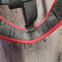 Wide Thick Nylon Web Nutcracker Lungeing Cavesson *gc, older, dirty, hairy, rubs, stains, mnr rust
