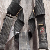 Wide Thick Nylon Web Nutcracker Lungeing Cavesson *gc, older, dirty, hairy, rubs, stains, mnr rust
