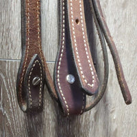 Double Stitched Headstall, Tooled Buckles, Keepers & screws *xc, mnr dents & dirt
