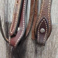 Double Stitched Headstall, Tooled Buckles, Keepers & screws *xc, mnr dents & dirt
