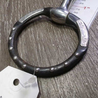 Thin Curved Western Eggbutt Snaffle Bit, silver plating, copper lined *vgc, clean, rubs, scuffs, scratches
