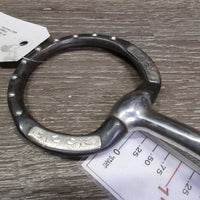 Thin Curved Western Eggbutt Snaffle Bit, silver plating, copper lined *vgc, clean, rubs, scuffs, scratches
