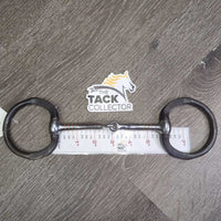 Thin Curved Western Eggbutt Snaffle Bit, silver plating, copper lined *vgc, clean, rubs, scuffs, scratches

