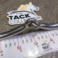 Thin Curved Western Eggbutt Snaffle Bit, silver plating, copper lined *vgc, clean, rubs, scuffs, scratches
