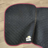 Quilt Jumper Pad, piping *gc, clean, faded, rubs, pills, mnr unstitched, hair, stains
