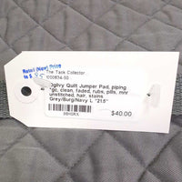 Quilt Jumper Pad, piping *gc, clean, faded, rubs, pills, mnr unstitched, hair, stains

