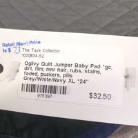 Quilt Jumper Baby Pad *gc, dirt, film, mnr hair, rubs, stains, faded, puckers, pills
