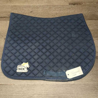 Quilt Jumper Saddle Pad *fair, clean, hairy, faded, older, cut tabs, v.holey edges
