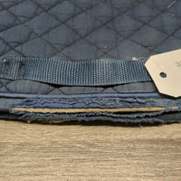 Quilt Jumper Saddle Pad *fair, clean, hairy, faded, older, cut tabs, v.holey edges
