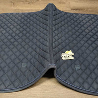 Quilt Jumper Saddle Pad *fair, clean, hairy, faded, older, cut tabs, v.holey edges
