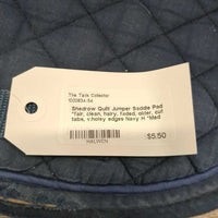 Quilt Jumper Saddle Pad *fair, clean, hairy, faded, older, cut tabs, v.holey edges
