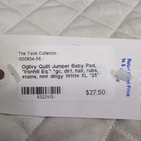 Quilt Jumper Baby Pad, "Ironhill Eq." *gc, dirt, hair, rubs, stains, mnr dingy
