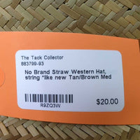 Straw Western Hat, string *like new
