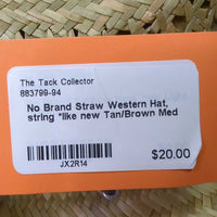 Straw Western Hat, string *like new

