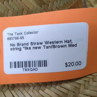 Straw Western Hat, string *like new
