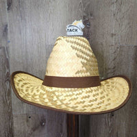 Light Straw Western Hat *like new, loose threads & stains
