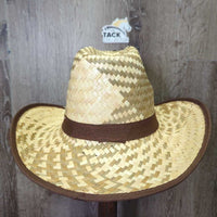 Light Straw Western Hat *like new, loose threads & stains
