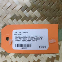 Light Straw Western Hat *like new, loose threads & straw
