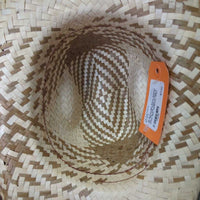 Light Straw Western Hat *like new, loose threads & straw, dent
