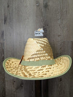Light Straw Western Hat *like new, loose threads & straw
