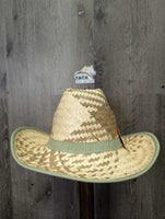 Light Straw Western Hat *like new, loose threads & straw
