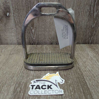 1 ONLY Thick Hvy Peacock Safety Stirrup, Rubber Band, Keeper *gc, clean, NO grip, cracking els, stains, scratches

