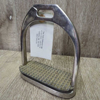 1 ONLY Thick Hvy Peacock Safety Stirrup, Rubber Band, Keeper *gc, clean, NO grip, cracking els, stains, scratches
