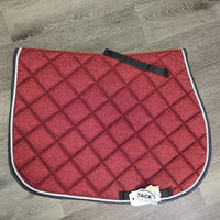 Quilt Jumper Pad, piping *vgc, clean, mnr rubs, puckers, faded, curled edges, v. mnr bare spots, threads
