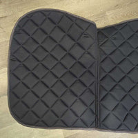 Quilt Jumper Pad, piping *vgc, clean, mnr rubs, puckers, faded, curled edges, v. mnr bare spots, threads
